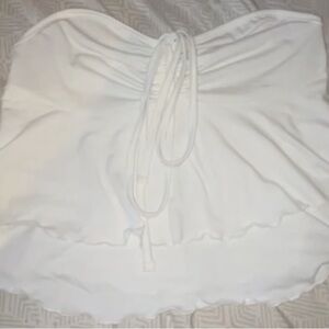 SHEIN White Strapless Crop Top